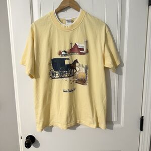 Vintage Amish Country Pennsylvania Tourist Souvenir T-Shirt Women’s Large Horse
